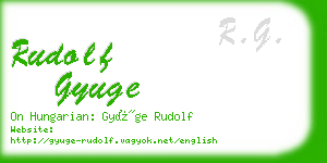 rudolf gyuge business card